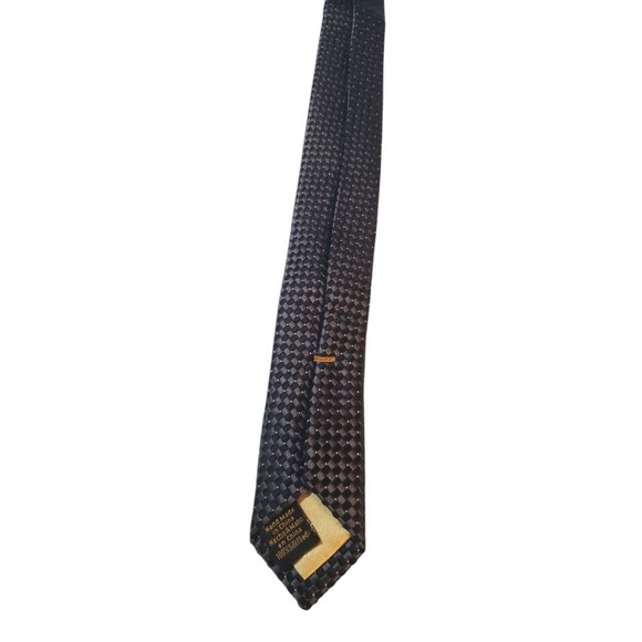 Donald J Trump Signature Collection Mens Tie Designer Luxury Black Silver Power - Picture 7 of 12